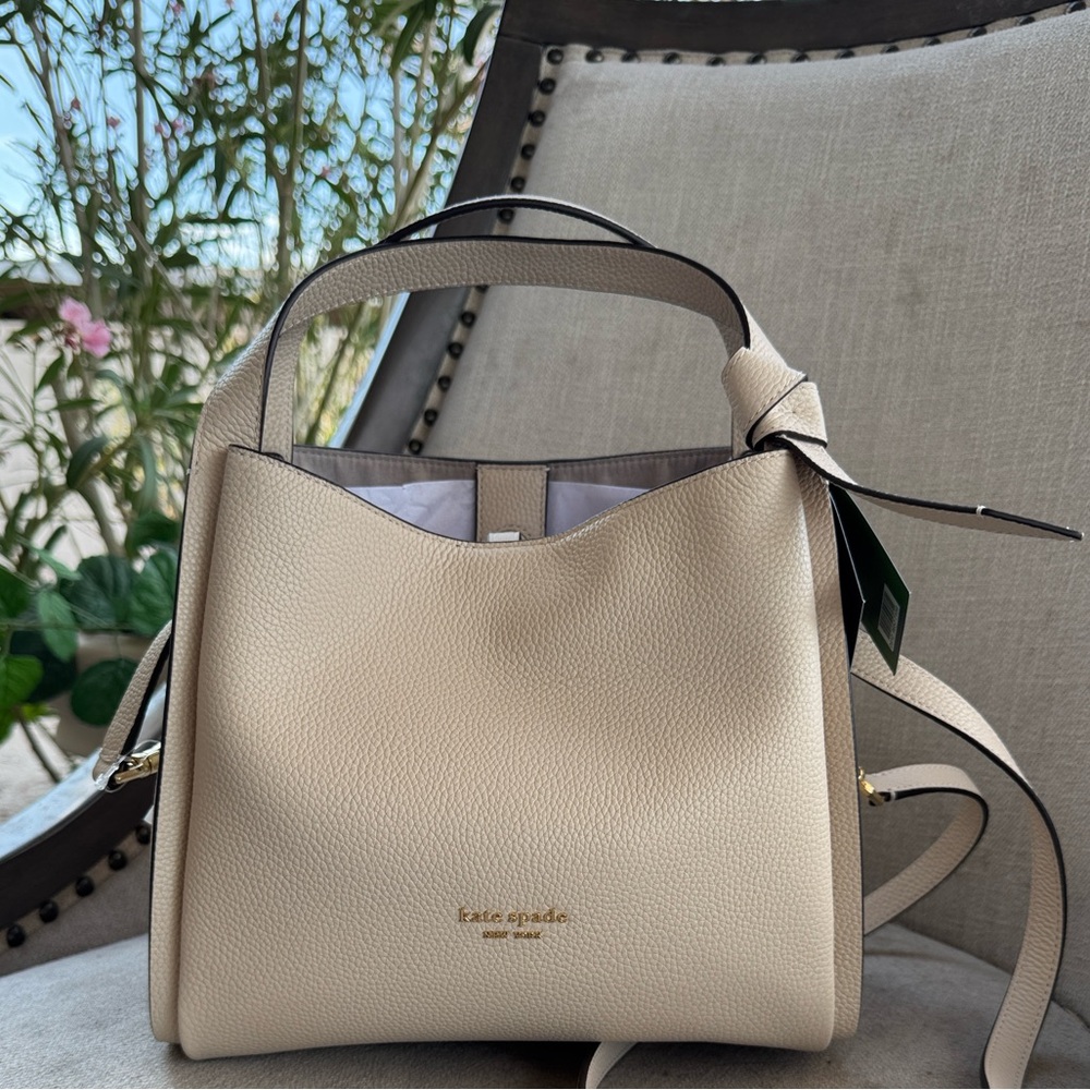 Kate Spade Knott Tan Shoulder Bag K6552 - Picture 3 of 11